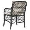 Garden Chairs with Cushions - 2 pcs Black Poly Rattan