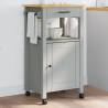 MONZA Kitchen Trolley - Solid Pine Wood Storage 48x40x90 cm