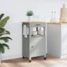 MONZA Kitchen Trolley - Solid Pine Wood Storage 48x40x90 cm