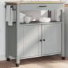 Kitchen Trolley MONZA 84x40x90 cm Solid Wood Pine Colour grey Size 84 x 40 x 90 cm 