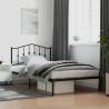 Metal Bed Frame with Headboard Black 107x203 cm Colour black Size 107 x 203 cm Model with headboard 