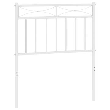 Stylish White Metal Headboard 75 cm | Hipo Market