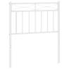 Stylish White Metal Headboard 75 cm | Hipo Market