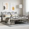 Metal Bed Frame with Headboard and Footboard Black 160x200 cm Colour black Size 160 x 200 cm Model with headboard & footboard 