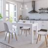 Dining Table White 120x60x76 cm Engineered Wood Colour white Quantity in Package 1 