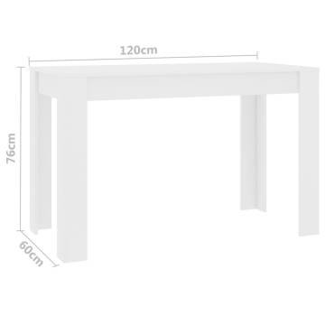 Stylish White Dining Table - 120x60 cm | HipoMarket UK