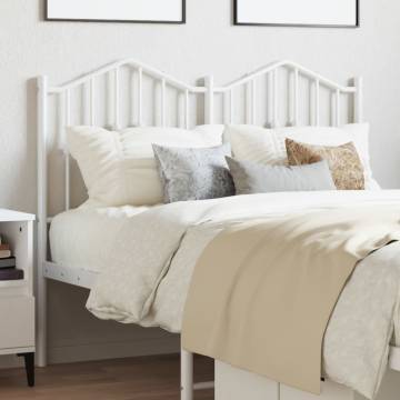 Stylish White Metal Headboard for 120 cm Beds - HipoMarket