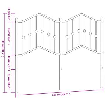 Stylish White Metal Headboard for 120 cm Beds - HipoMarket