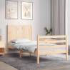 Bed Frame with Headboard 90x200 cm Solid Wood Colour natural Size 90 x 200 cm 