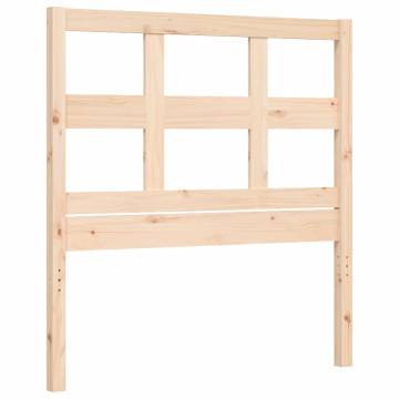 Solid Wood Bed Frame with Headboard - 90x200 cm | HipoMarket