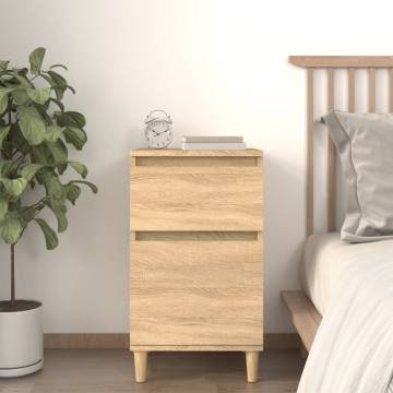 Stylish Sonoma Oak Bedside Cabinet - 40x35x70 cm