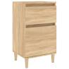 Stylish Sonoma Oak Bedside Cabinet - 40x35x70 cm