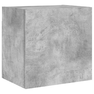 Concrete Grey TV Wall Cabinet - Stylish & Space-Saving Design