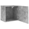 Concrete Grey TV Wall Cabinet - Stylish & Space-Saving Design