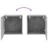 Concrete Grey TV Wall Cabinet - Stylish & Space-Saving Design