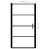 Black Shower Door Frosted Glass 91x195 cm | HipoMarket