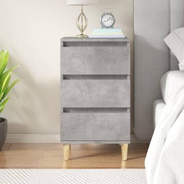 Concrete Grey Bedside Cabinet - Stylish & Functional Storage