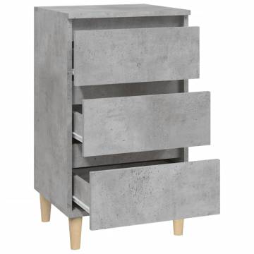 Concrete Grey Bedside Cabinet - Stylish & Functional Storage