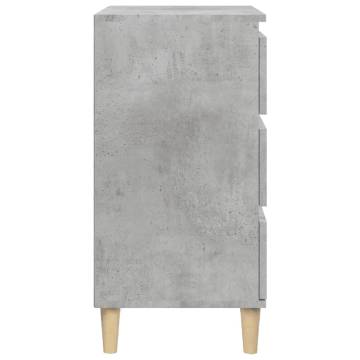 Concrete Grey Bedside Cabinet - Stylish & Functional Storage