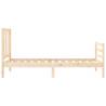 Solid Wood Bed Frame with Headboard 90x200 cm - Hipomarket