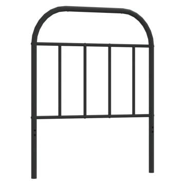 Stylish Black Metal Headboard 75 cm for Any Bedroom