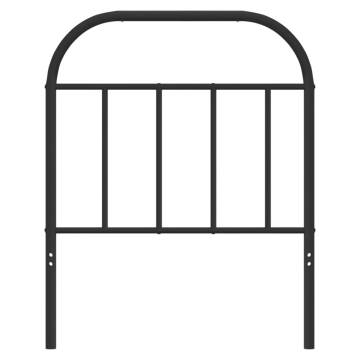 Stylish Black Metal Headboard 75 cm for Any Bedroom