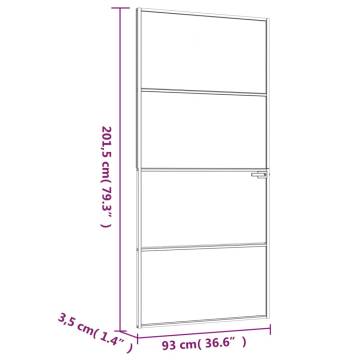 Elegant White Interior Door | 93x201.5 cm Slim Design