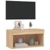 Stylish TV Cabinet with LED Lights in Sonoma Oak - Hipo Market