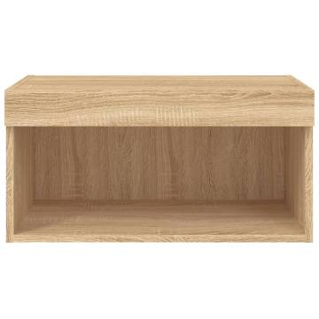 Stylish TV Cabinet with LED Lights in Sonoma Oak - Hipo Market