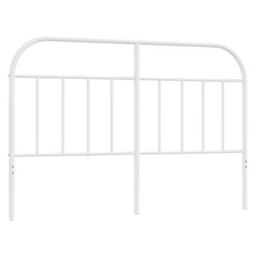 Stylish Metal Headboard White 150 cm - Hipomarket