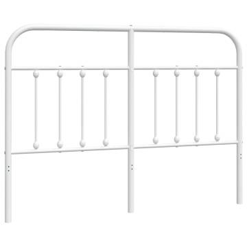 Stylish White Metal Headboard for 135 cm Bed Frame