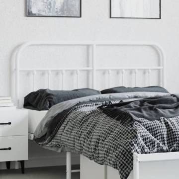 Stylish White Metal Headboard for 135 cm Bed Frame