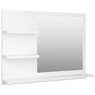 Stylish Bathroom Mirror - White 60x10.5x45 cm