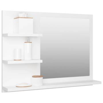 Stylish Bathroom Mirror - White 60x10.5x45 cm