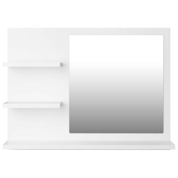 Stylish Bathroom Mirror - White 60x10.5x45 cm