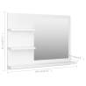 Stylish Bathroom Mirror - White 60x10.5x45 cm