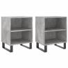 Concrete Grey Bedside Cabinets - 2 pcs | Hipomarket UK