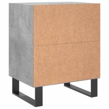 Concrete Grey Bedside Cabinets - 2 pcs | Hipomarket UK