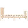 Solid Wood Bed Frame with Headboard 160x200 cm - Hipomarket