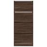 Shoe Cabinet with 4 Flip-Drawers - Brown Oak 80x34x187.5 cm