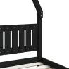 Kids Bed Frame Black 90x190 cm - Solid Pine Wood