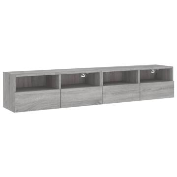 Grey Sonoma TV Wall Cabinets - 2 pcs | HipoMarket UK