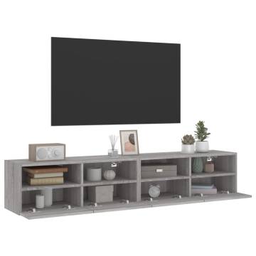 Grey Sonoma TV Wall Cabinets - 2 pcs | HipoMarket UK