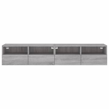 Grey Sonoma TV Wall Cabinets - 2 pcs | HipoMarket UK