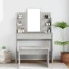 Dressing Table with Mirror - Concrete Grey | Hipomarket UK