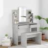 Dressing Table with Mirror - Concrete Grey | Hipomarket UK