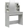 Dressing Table with Mirror - Concrete Grey | Hipomarket UK