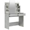 Dressing Table with Mirror - Concrete Grey | Hipomarket UK