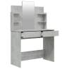 Dressing Table with Mirror - Concrete Grey | Hipomarket UK