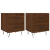 Bedside Cabinets 2 pcs Brown Oak | Modern Storage Solutions